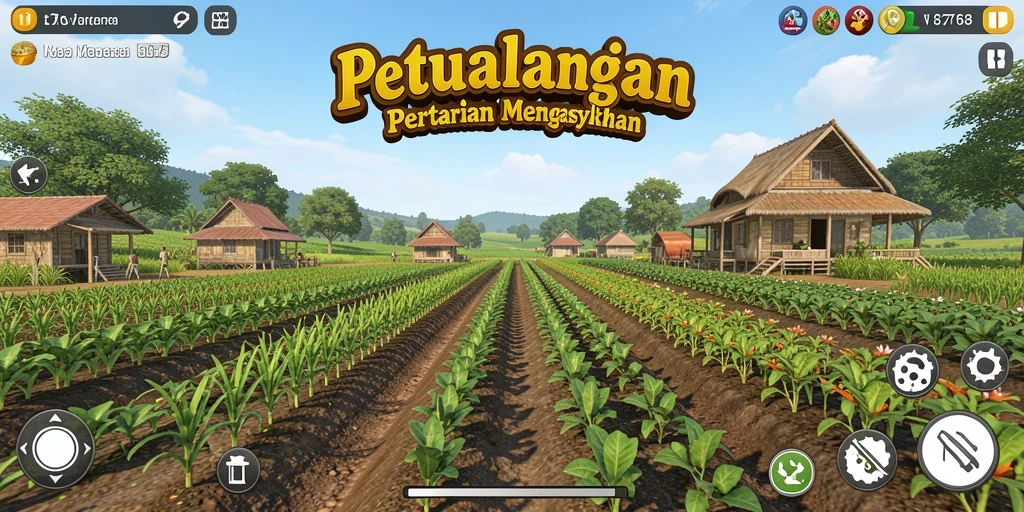 Tampilan gameplay seru dari game pertanian 8768.