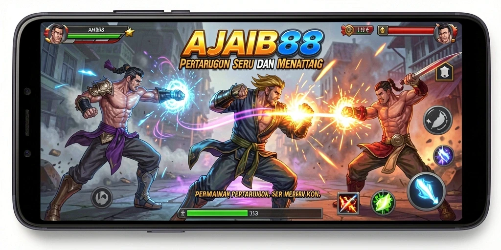 Tangkapan layar dari aksi pertarungan seru di AJAIB88.