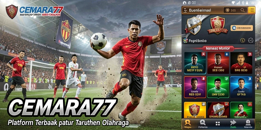 Tampilan screenshot CEMARA77 dengan gameplay Sportsbook yang menarik.