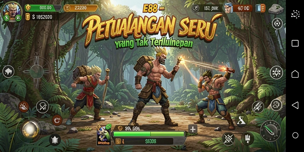 Tampilan gameplay E88 yang menarik dan menantang di dunia petualangan.