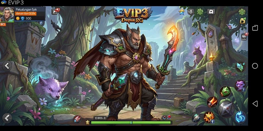 Tangkapan layar dari gameplay EVIP3 yang menampilkan aksi seru dalam pertempuran RPG.