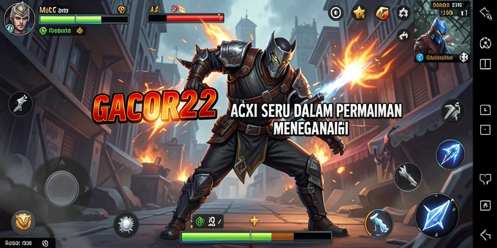 Tampilan gameplay intens GACOR22 yang menegangkan dan dinamis.