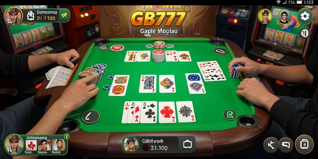 Screenshot gameplay Gaple yang seru dan interaktif.