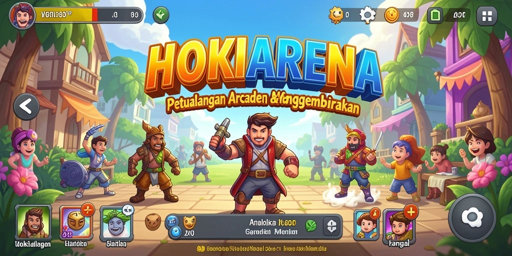 Tampilan gameplay HOKIARENA yang penuh aksi dan seru.