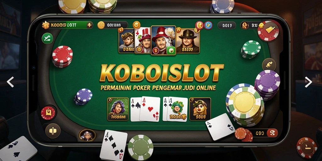 Screenshot gameplay KOBOISLOT menampilkan aksi seru permainan Poker.