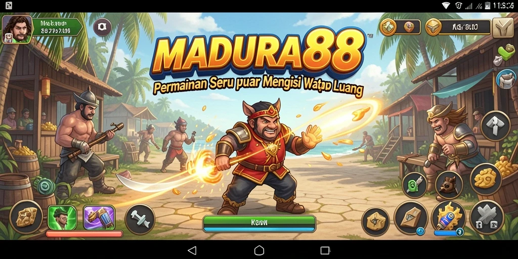 Tampilan permainan MADURA88 yang menarik dan penuh warna.