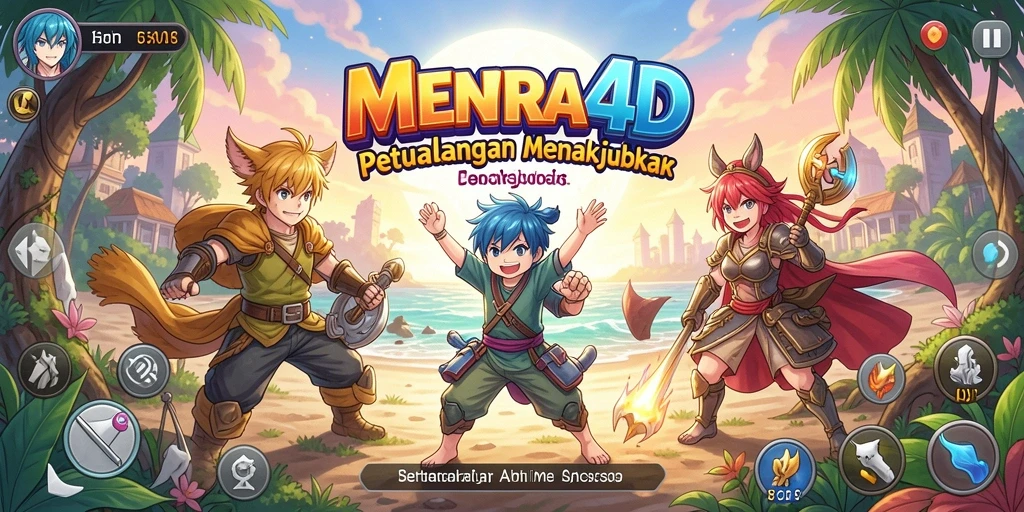 Tampilan menakjubkan dari gameplay MENARA4D yang penuh aksi.