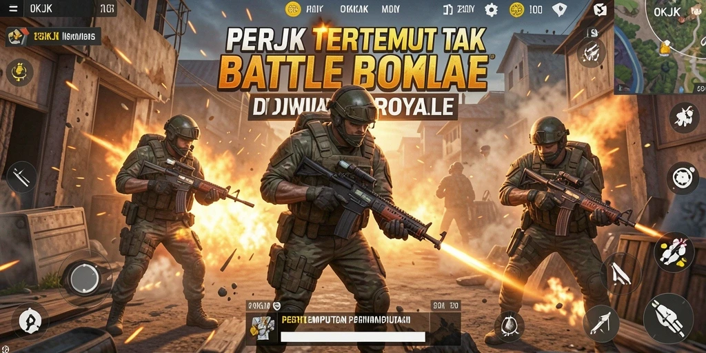 Gameplay seru dalam pertempuran Battle Royale yang mendebarkan.