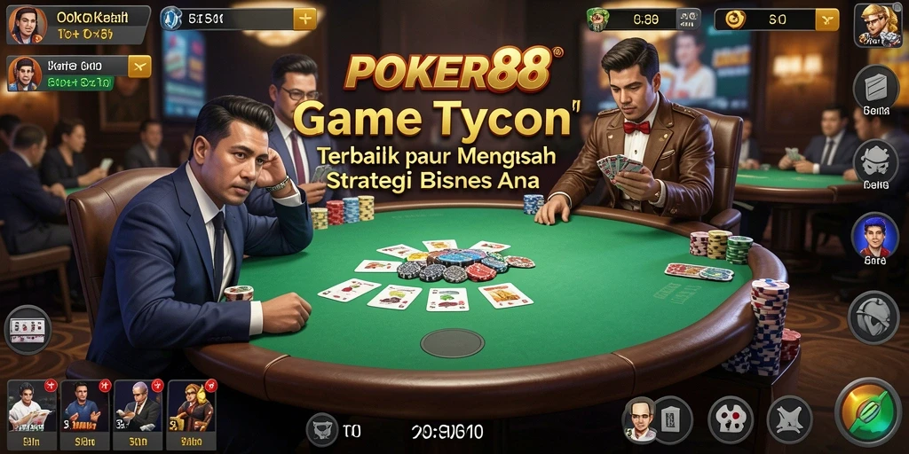 Tampilan utama POKER88 menampilkan keseruan permainan poker yang kompetitif.