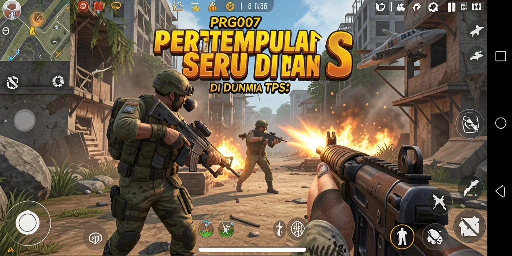 Tampilan menegangkan dari gameplay PRG007 yang penuh aksi TPS.