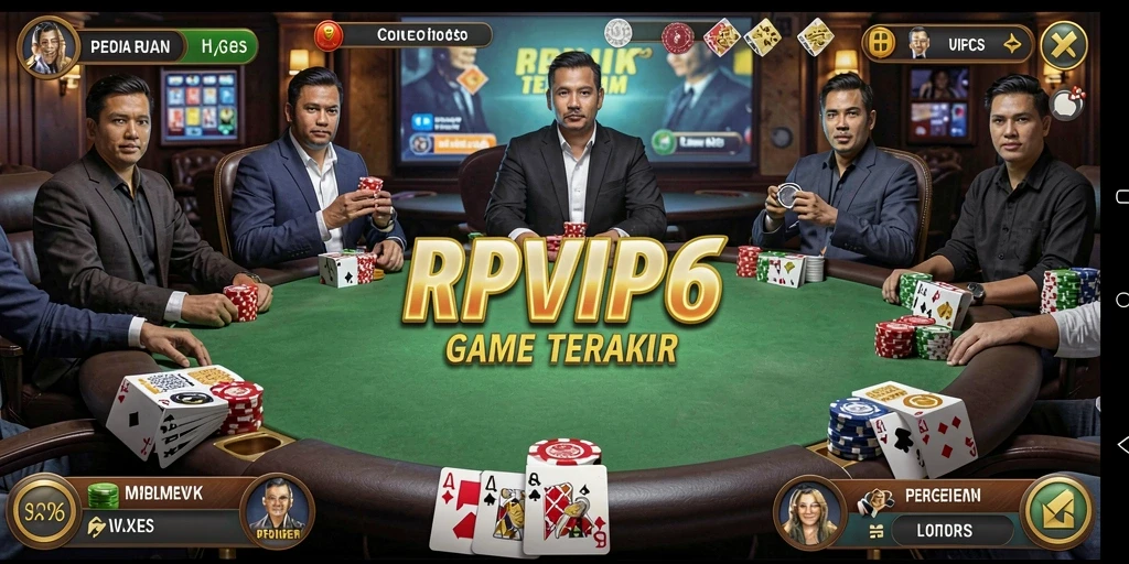 Tampilan utama gameplay RPVIP6 yang seru dan menegangkan dalam Poker.