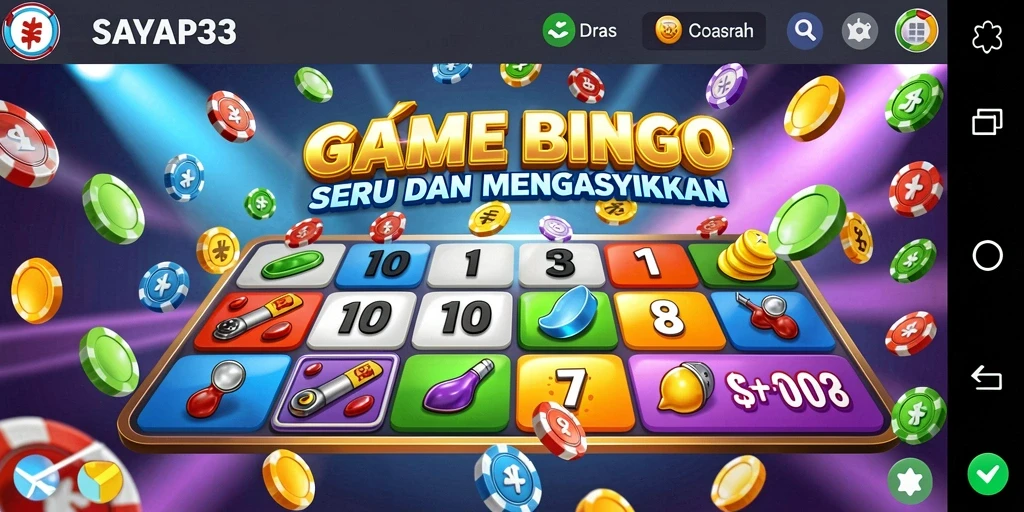 Screenshot gameplay SAYAP33 menampilkan keseruan permainan Bingo.