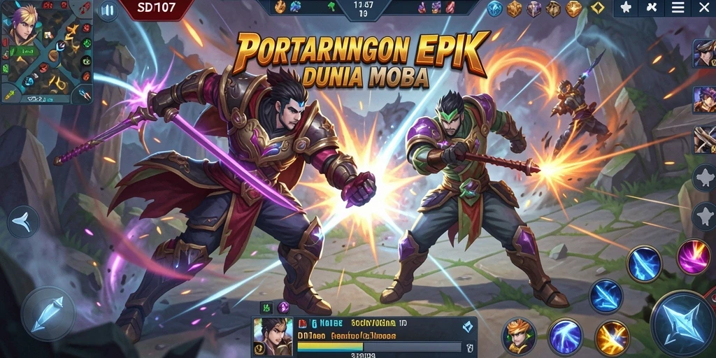 Tampilan screenshot SD107 menampilkan aksi pertempuran yang mendebarkan.
