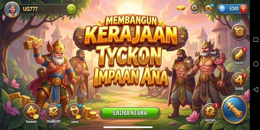Screenshot gameplay UG777 menunjukkan keseruan membangun bisnis yang sukses.