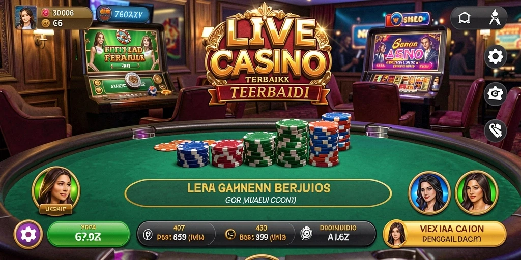Gameplay Live Casino V07 dengan dealer nyata dan interaksi langsung.
